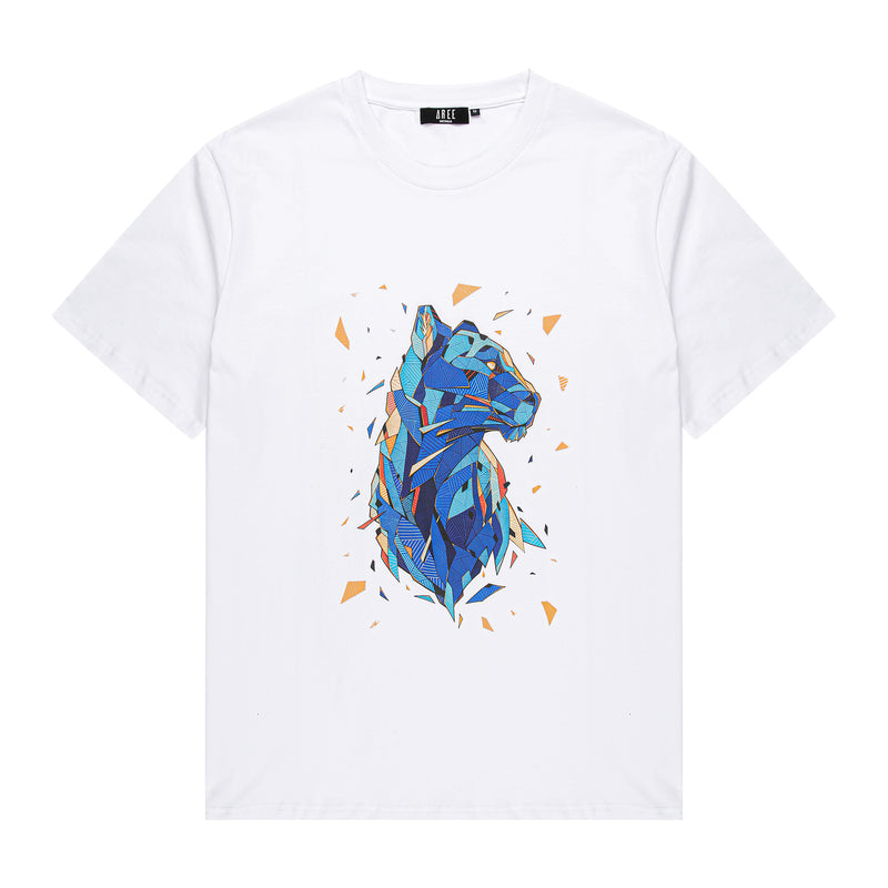Panther Motif Tee - White