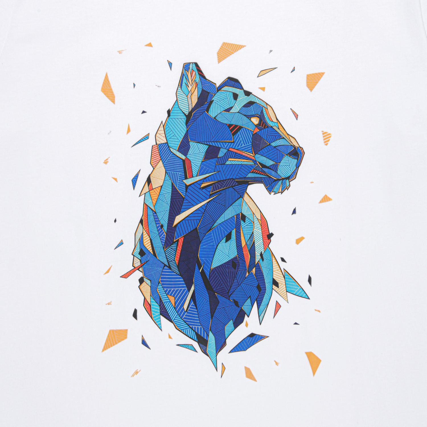 Panther Motif Tee - White