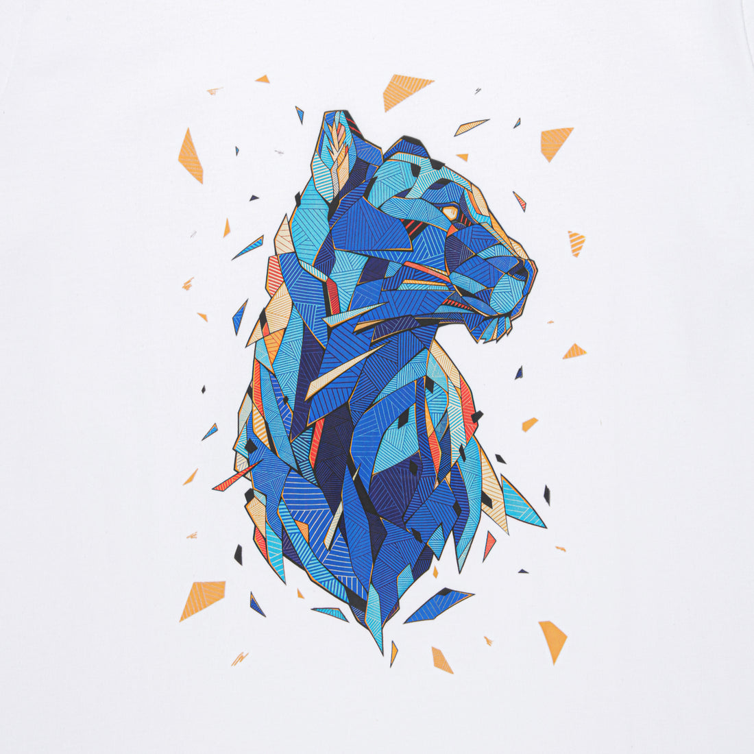 Panther Motif Tee - White