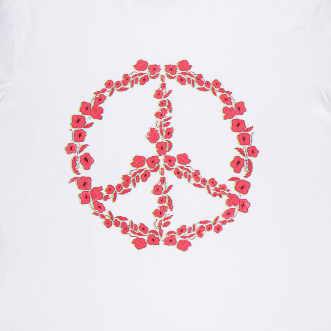 Floral Peace Emblem Tee - White