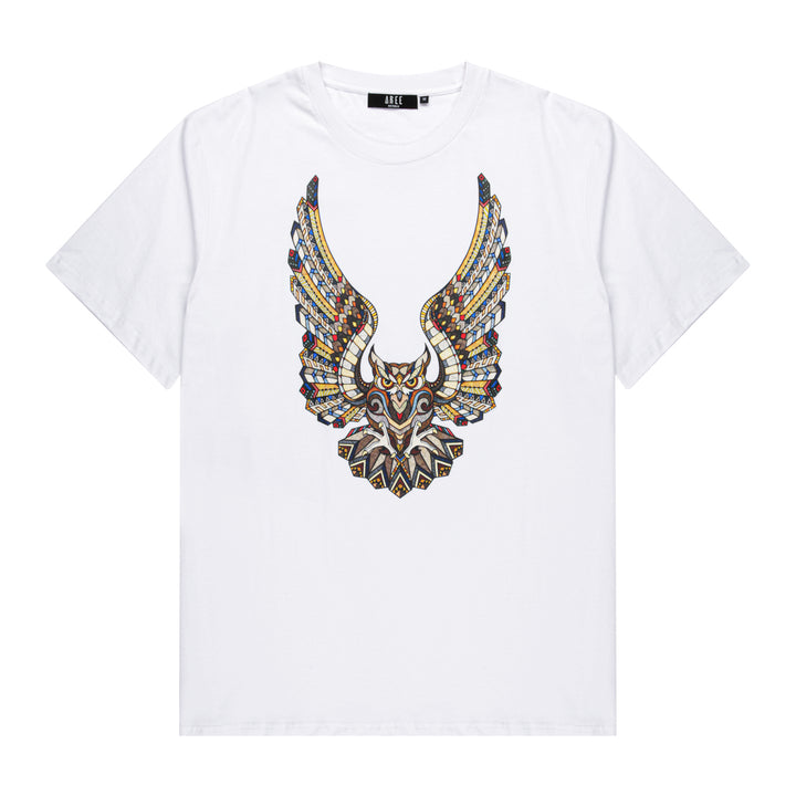 Owl Motif Tee - White