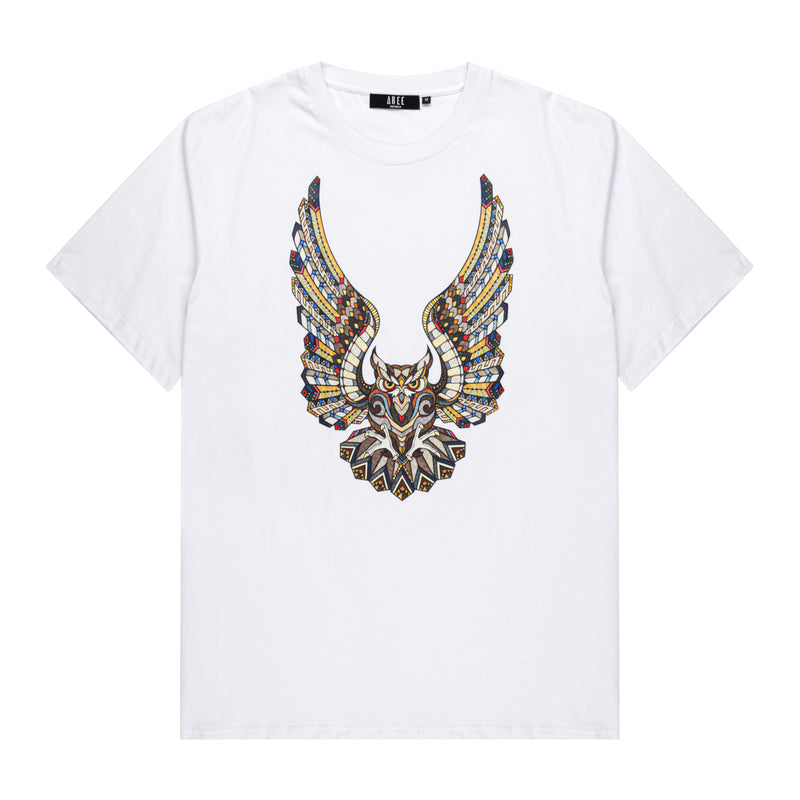 Owl Motif Tee - White