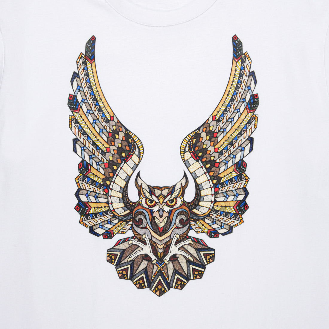 Owl Motif Tee - White