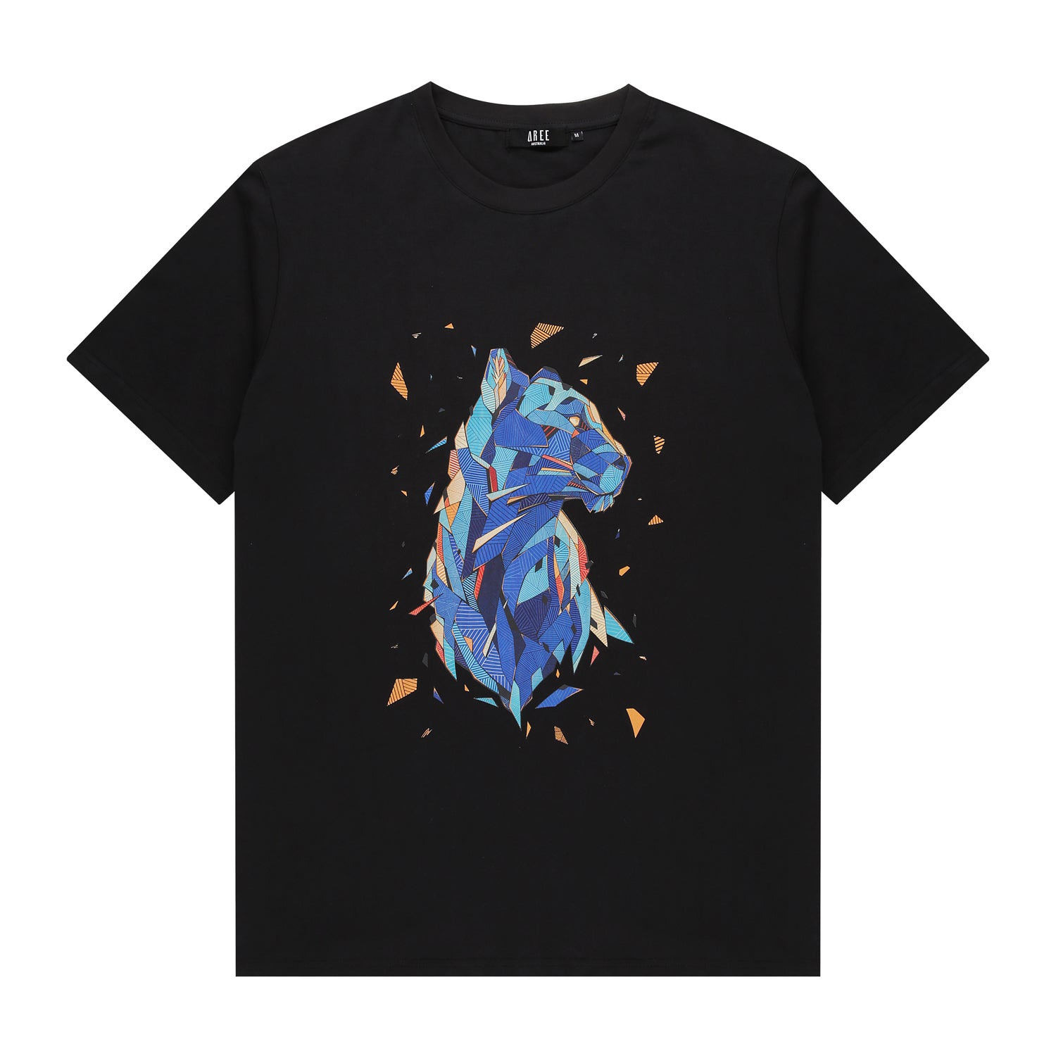 Panther Motif Tee - Black