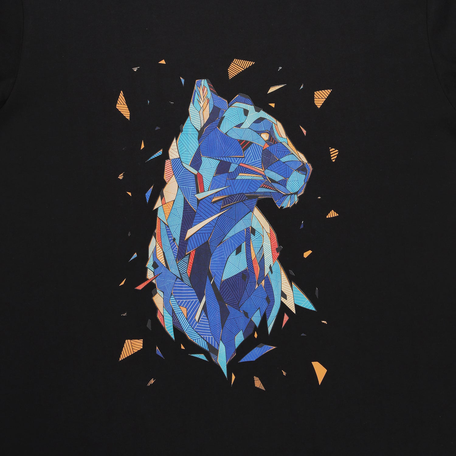 Panther Motif Tee - Black