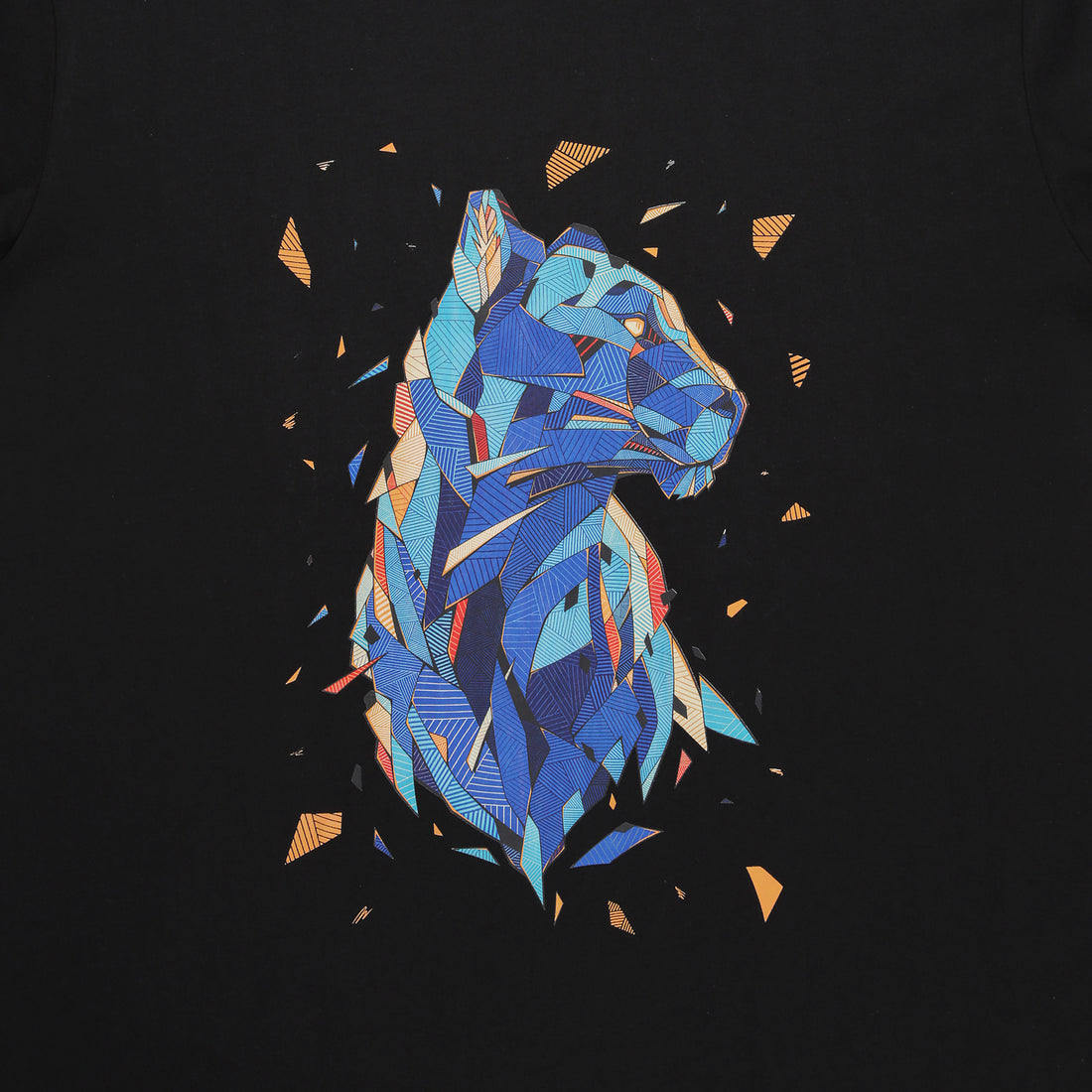 Panther Motif Tee - Black