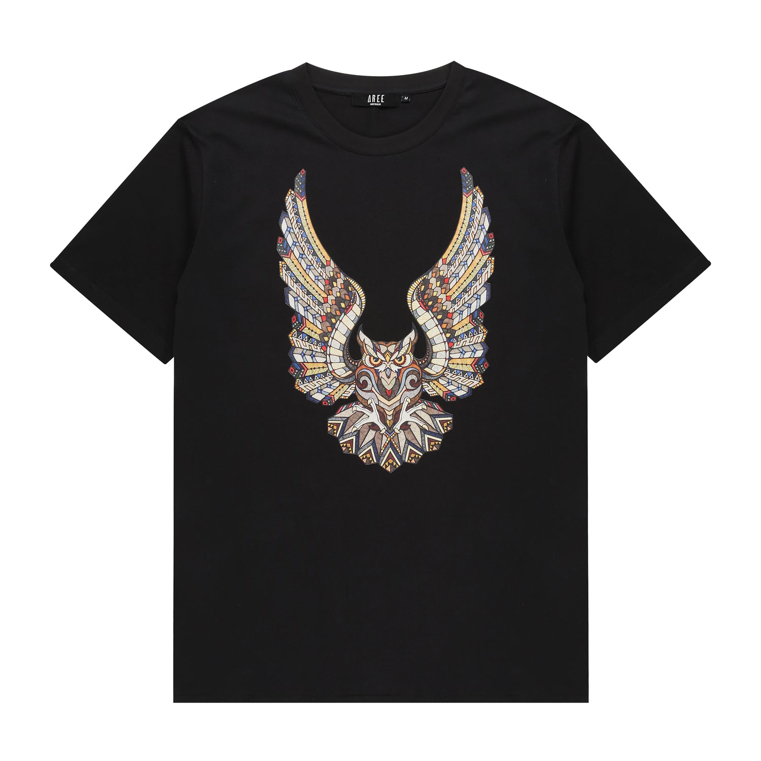 Owl Motif Tee - Black