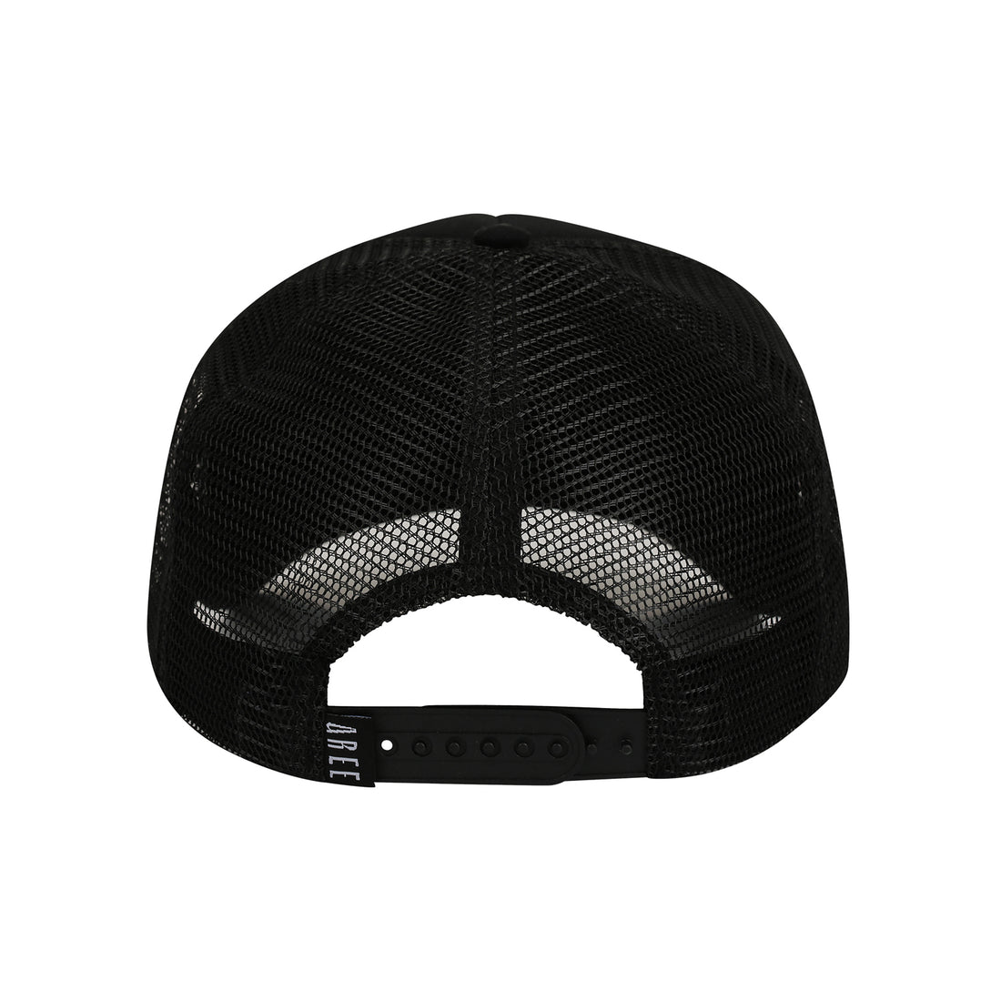 Floral Artwork Trucker Cap – Black Mesh