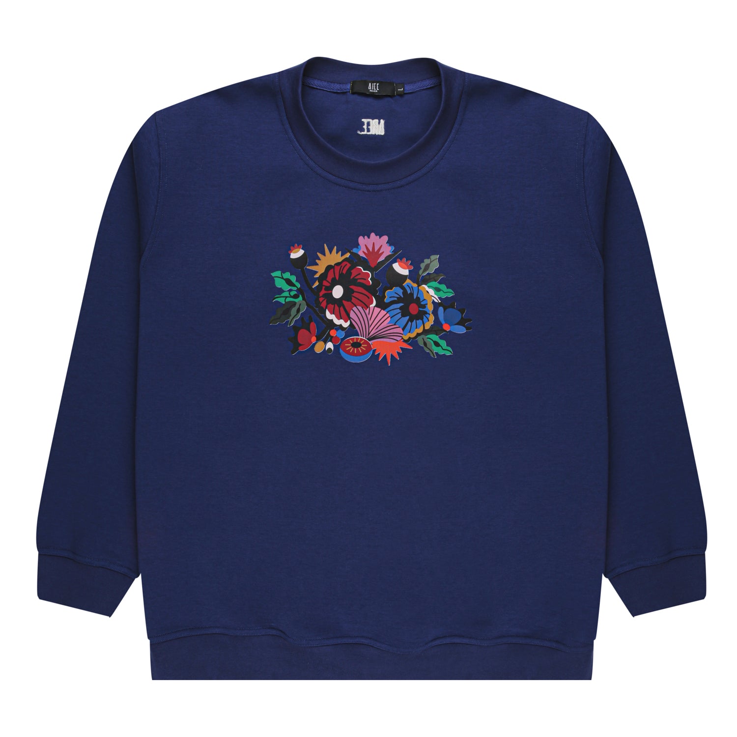 Floral Artwork SweatShirt - Blue