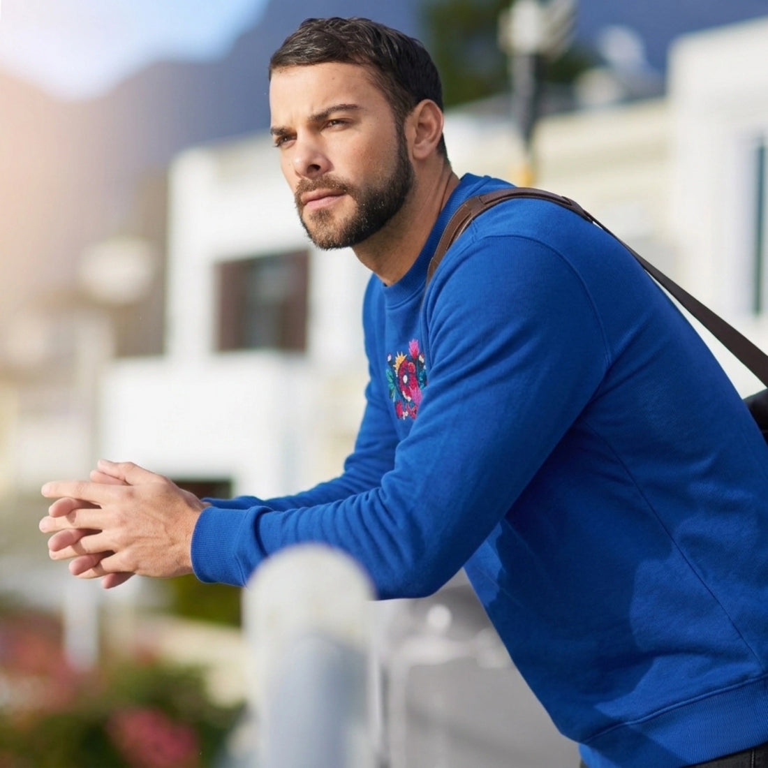Floral Artwork SweatShirt - Blue