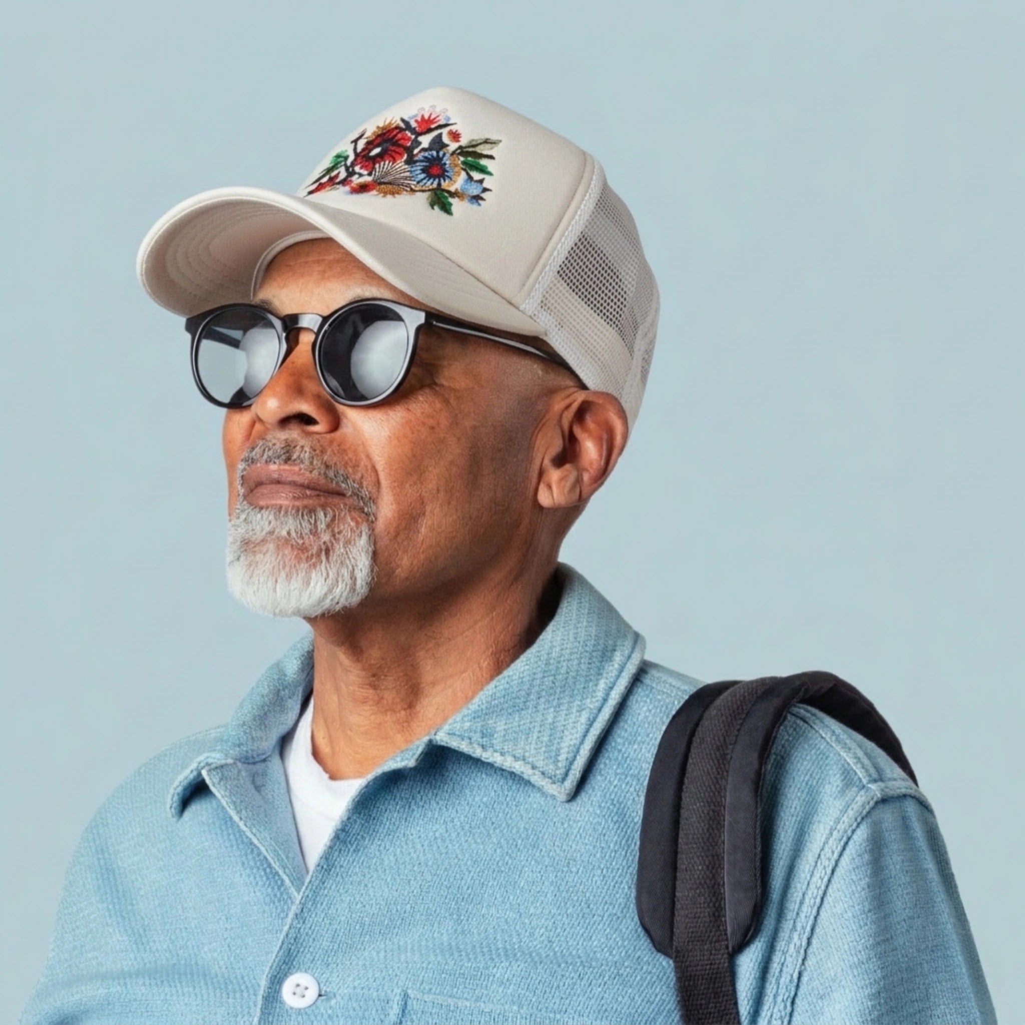 Floral Artwork Trucker Cap – Jet Stream by AREE Apparel Australian Streetwear