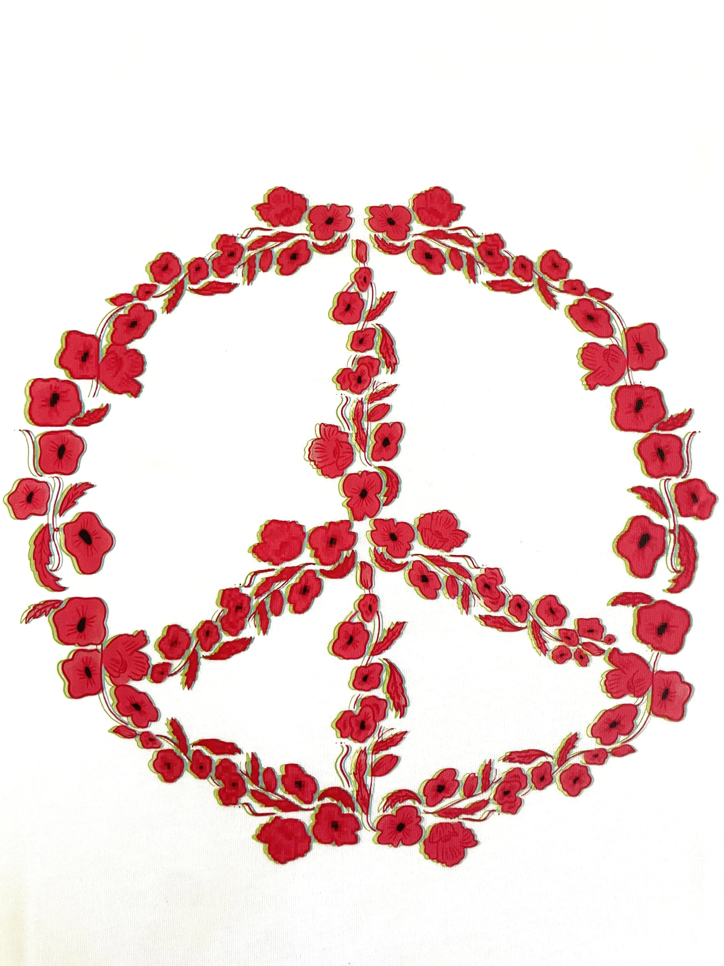 Floral Peace Emblem Tee - Soft & Breathable T-shirt