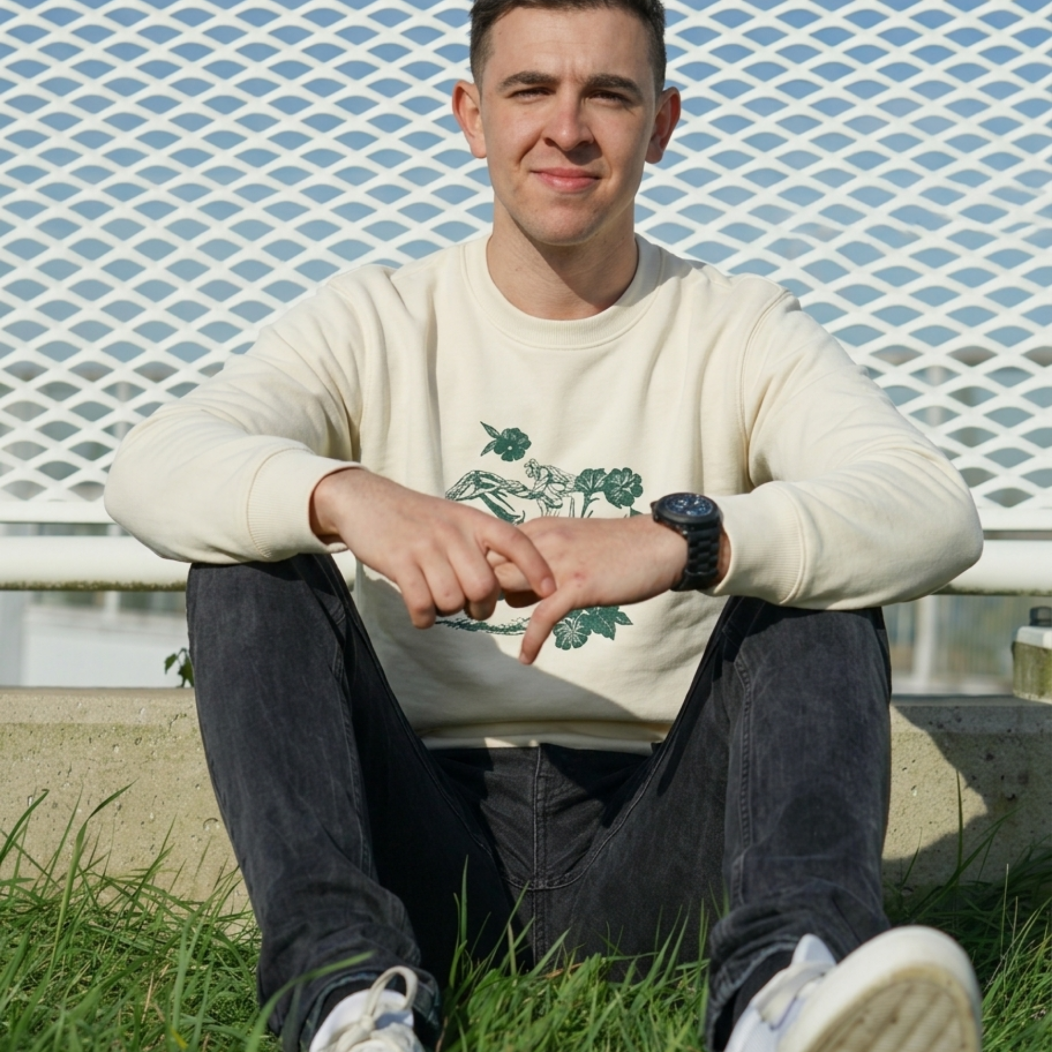 Winning Bloom Sweatshirt by AREE Apparel Streetwear Style for Men